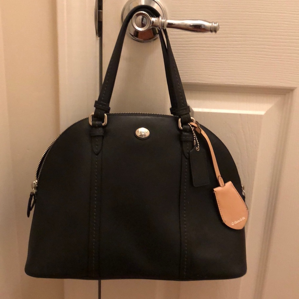 Coach F25671 Peyton Saffiano Leather Cora Satchel